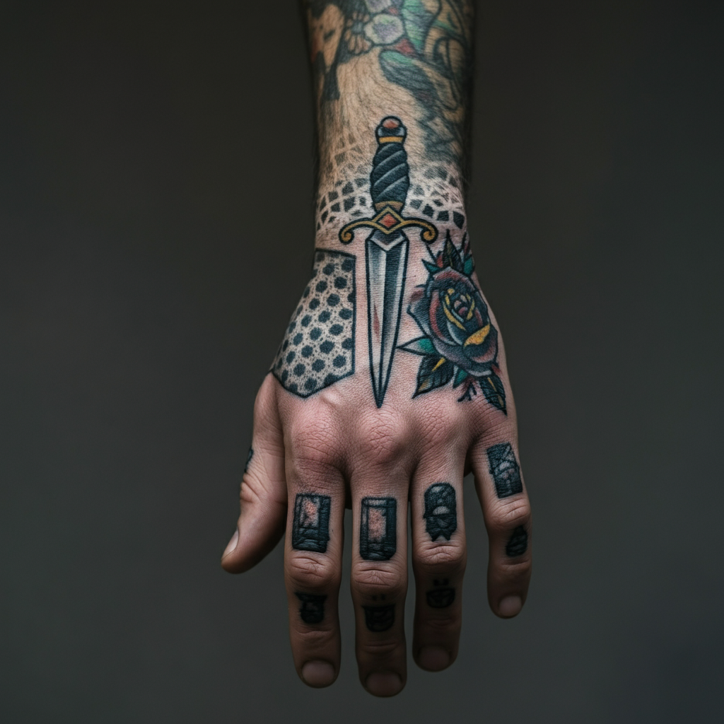 hand tattoos for men, male hand tattoo designs, finger tattoos, knuckle tattoos