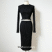 up to no good ribbed midi skirt set black