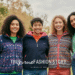 A diverse group of smiling women wearing colorful and comfortable Blair women's fashions, including fleece jackets and knit tops.