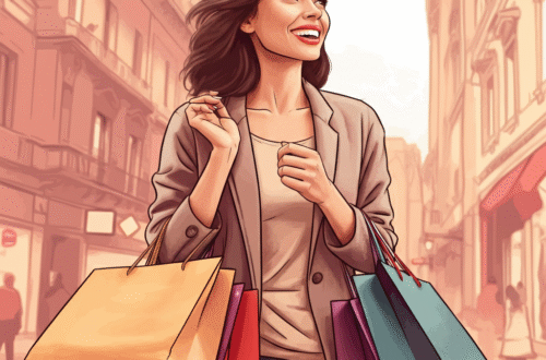 A stylish woman holding shopping bags with the Fashion Nova logo, looking happy with her purchases.