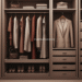 woman choosing clothes from wardrobe, personal style, fashion choices, outfit selection, closet organization