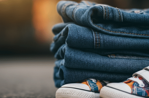 kids stacked jeans