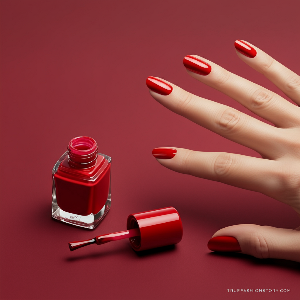 red nail polish