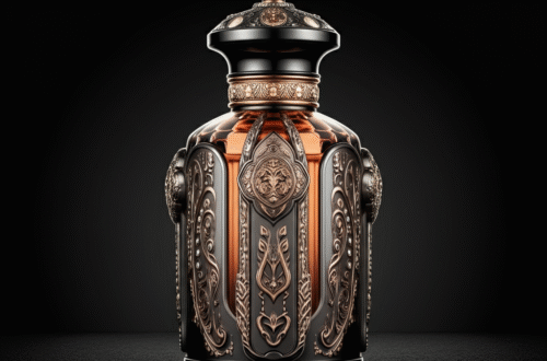 A luxurious bottle of Xerjoff Naxos elegantly displayed with hints of honey and lavender.